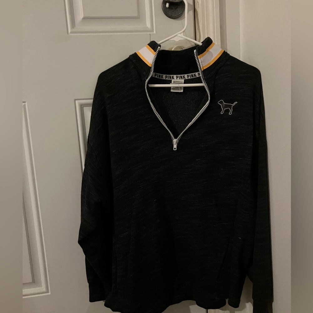 PINK VS Black Hoodie 1/4 Zipper